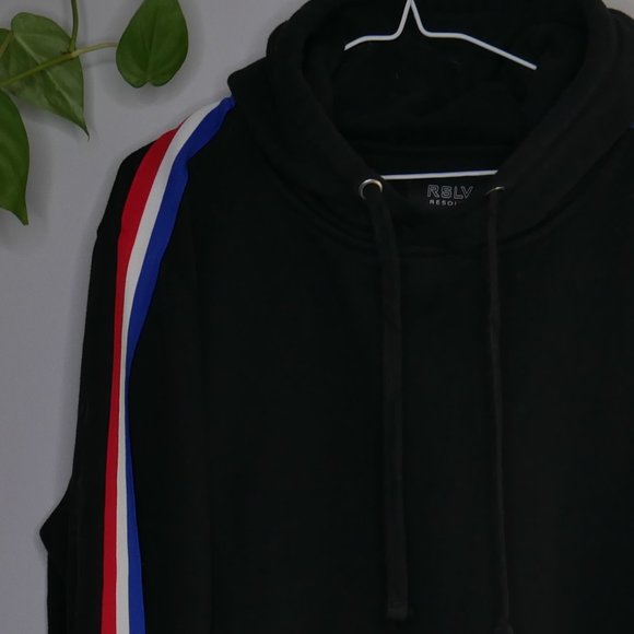 Resolve Black (with red, white and blue stipe) Hoodie - Picture 1 of 4